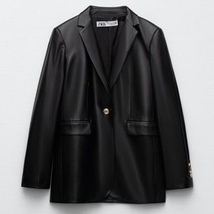 ZARA Leather Blazer